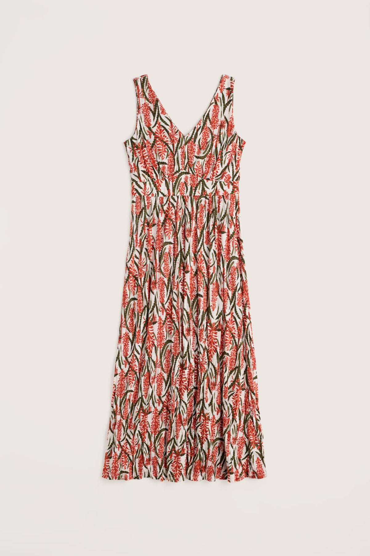 Seasalt Cornwall - Polmanter - Jersey Dress - Red Hot Poker Chalk