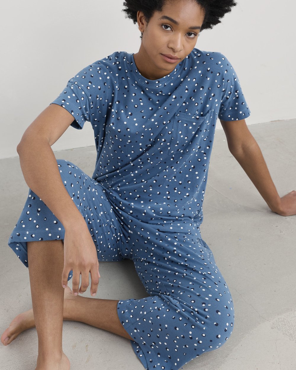 Seasalt Cornwall - ‘Moonlight’ PJ Pyjamas - Abstract Spot Sailor