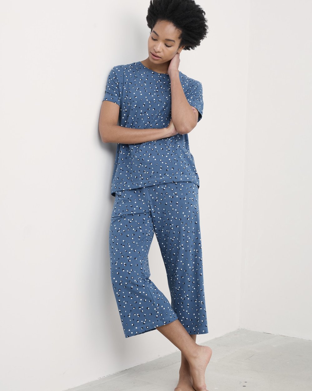 Seasalt Cornwall - ‘Moonlight’ PJ Pyjamas - Abstract Spot Sailor