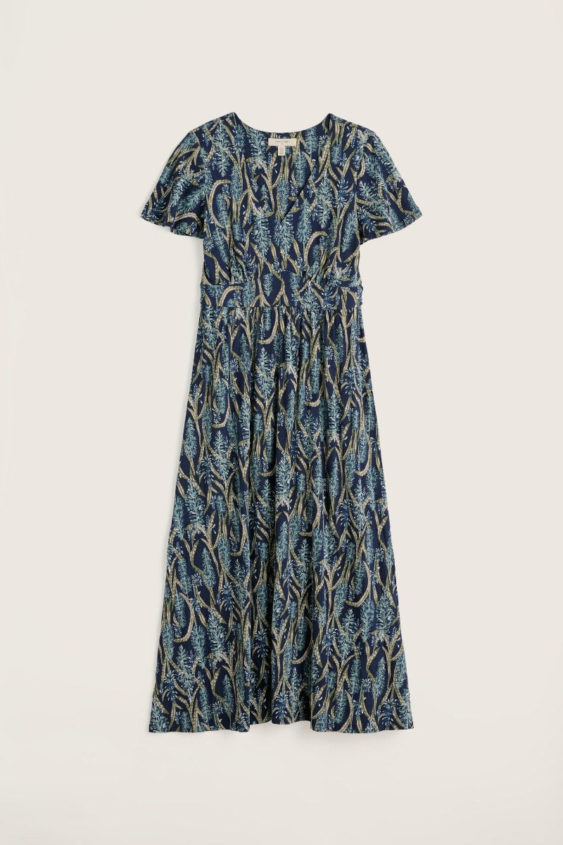 Seasalt Cornwall - Chateaux - Maxi Organic Cotton Dress - Red Hot Poker Maritime