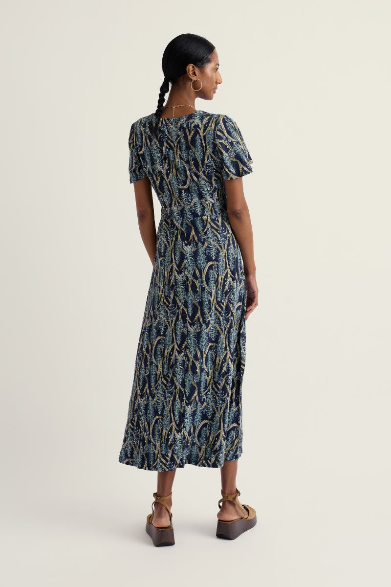 Seasalt Cornwall - Chateaux - Maxi Organic Cotton Dress - Red Hot Poker Maritime