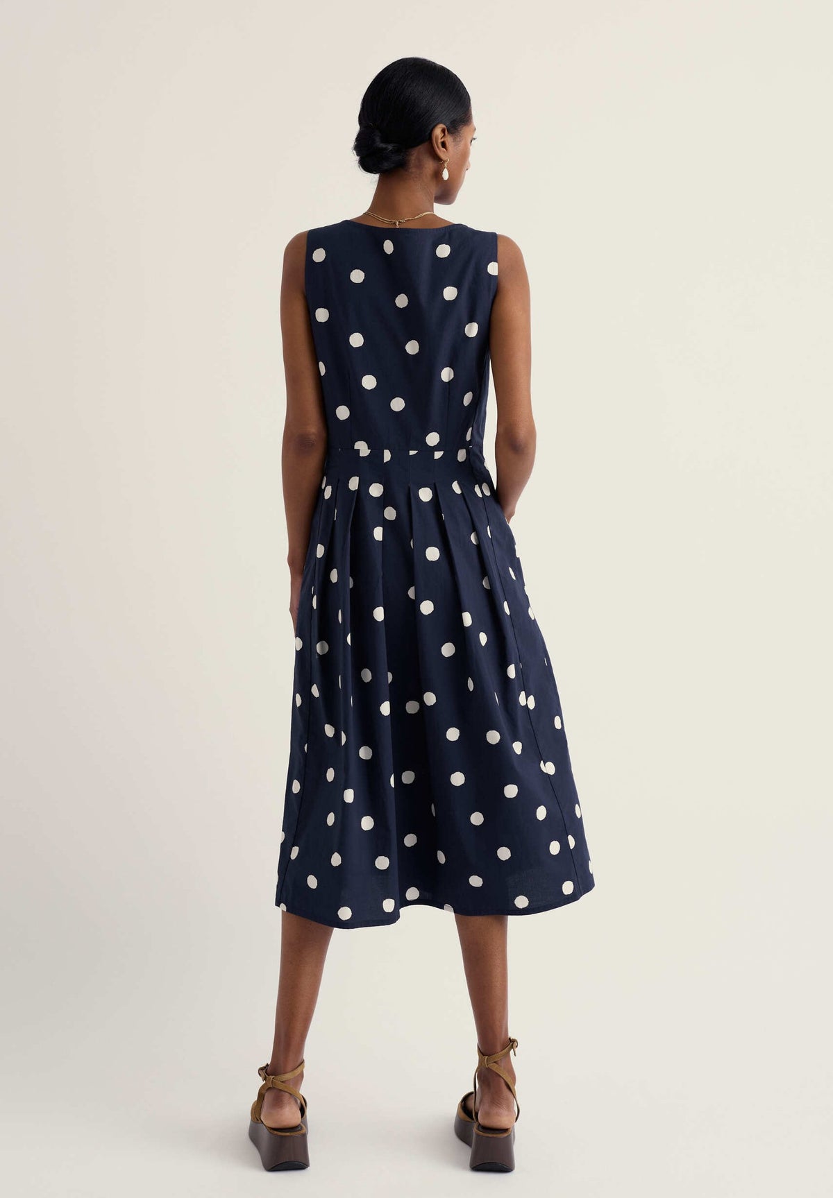 Seasalt Cornwall - Belle Fit-and-flare Midi Dress - Spot Meritime