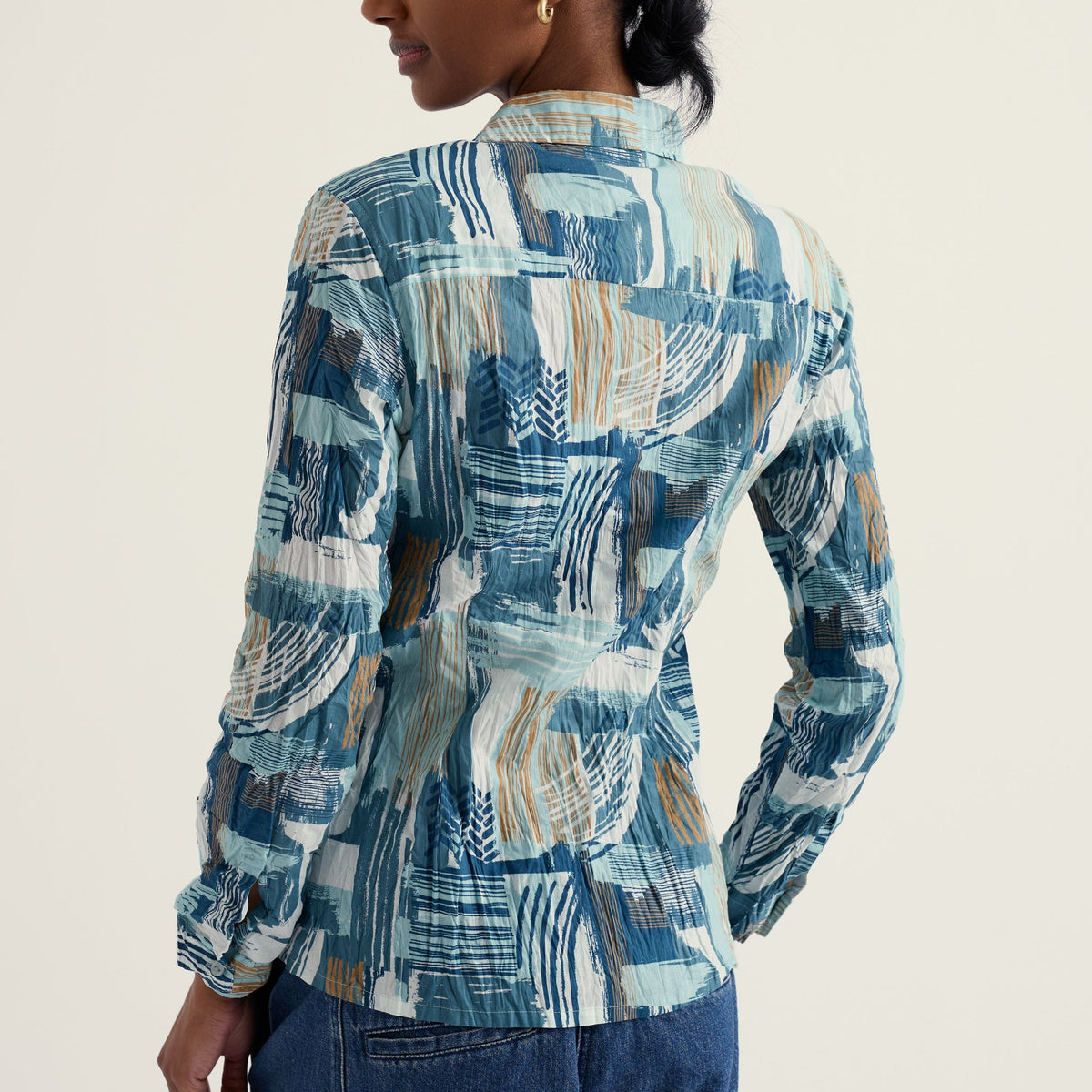 Seasalt Cornwall - Organic Cotton Larissa Shirt - Aerial Marks Reflection