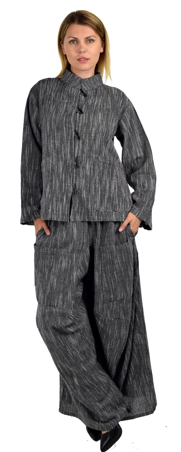 Contemporary Jacket Pant Set - Grey