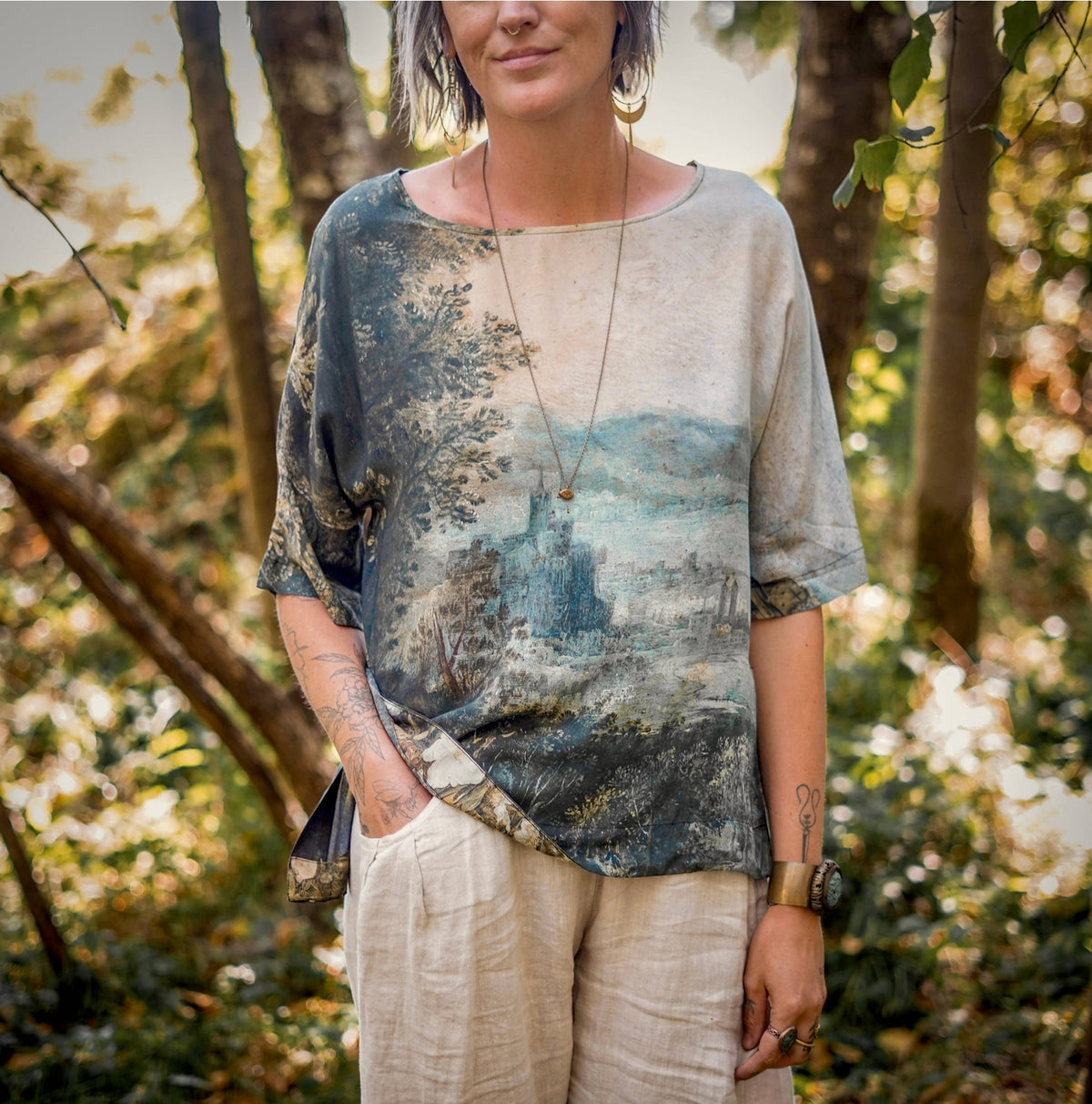 Market Of Stars - ‘Castles in the Air’ Tee Luxe Print Tunic Shirt