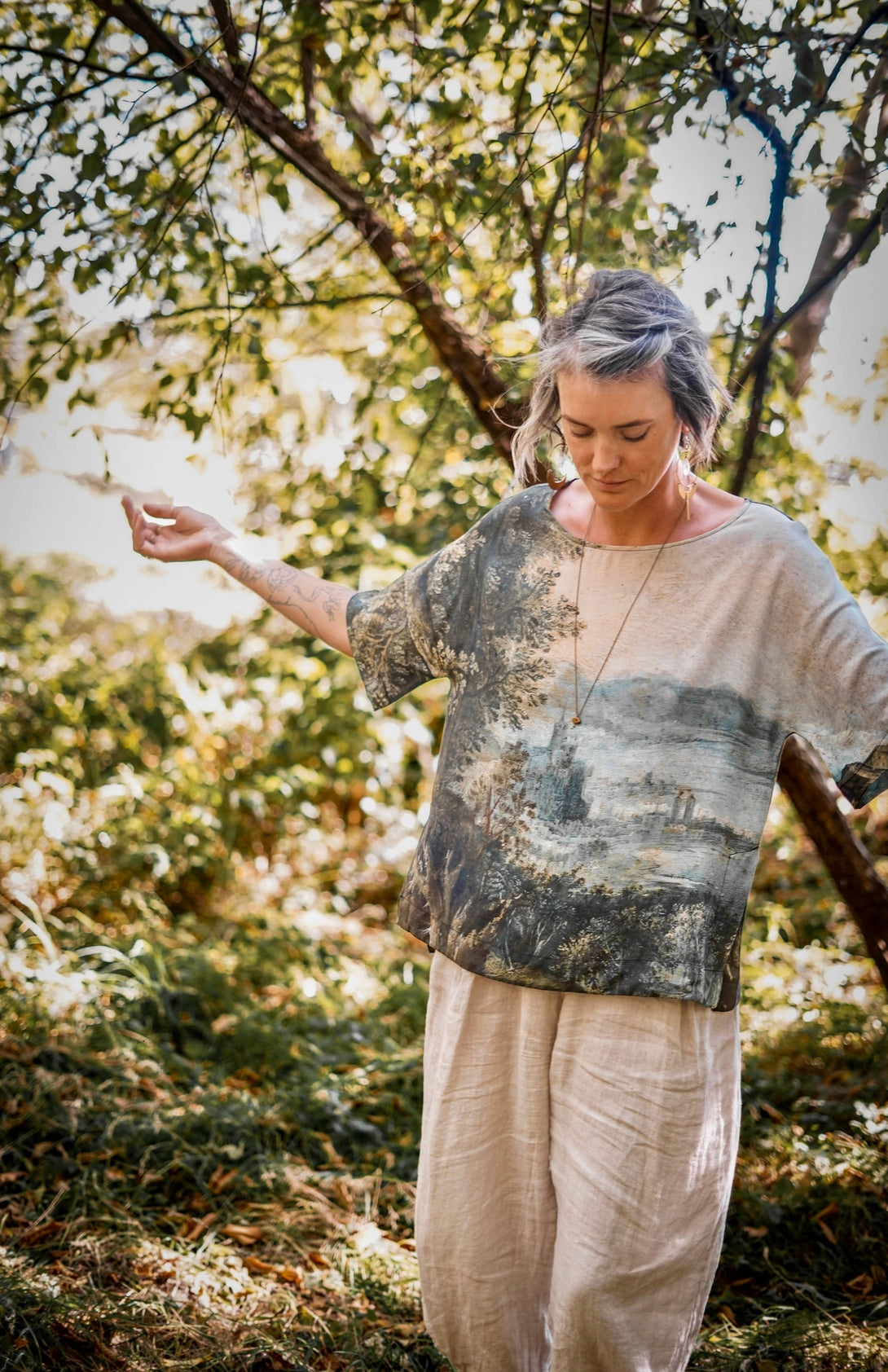 Market Of Stars - ‘Castles in the Air’ Tee Luxe Print Tunic Shirt