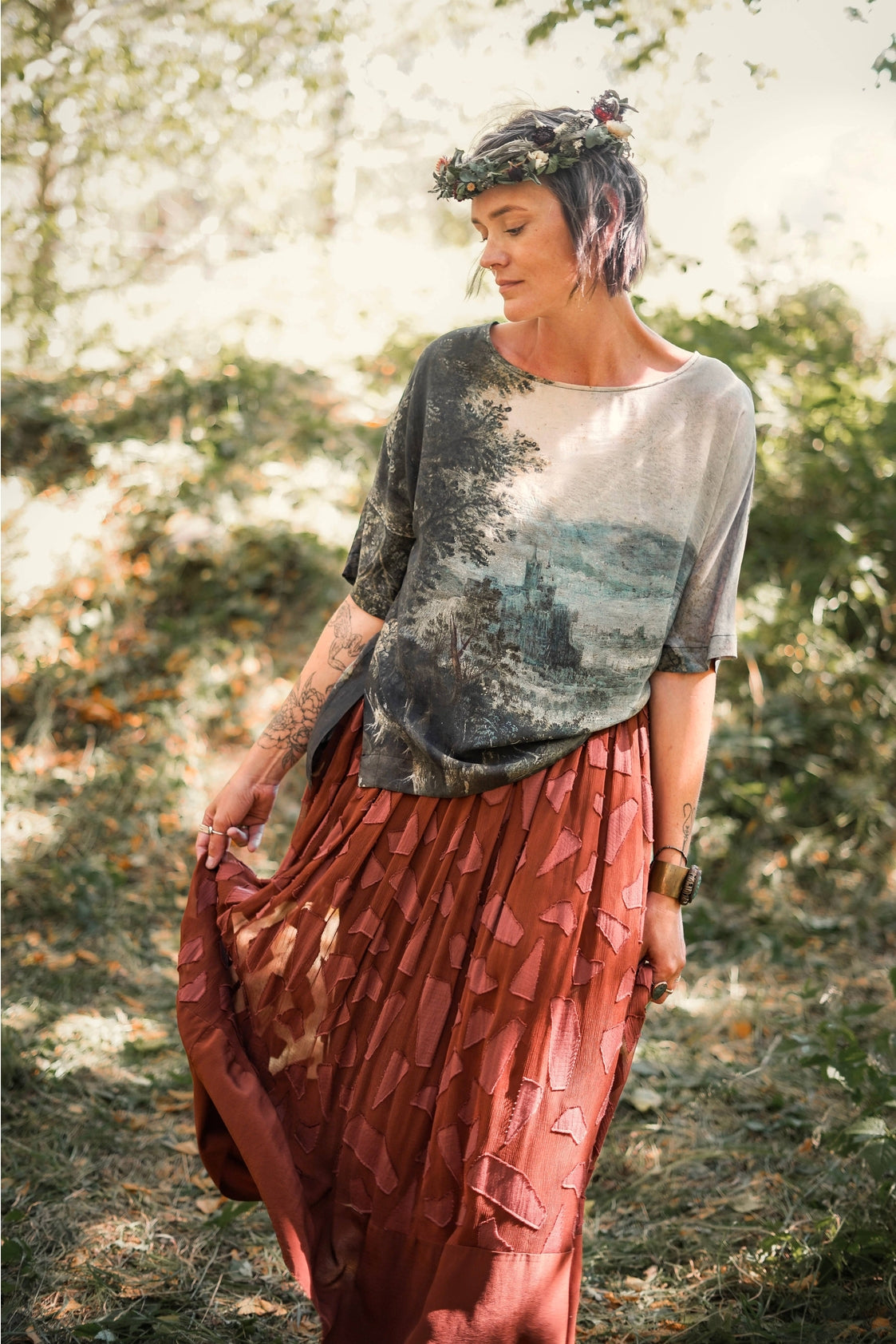 Market Of Stars - ‘Castles in the Air’ Tee Luxe Print Tunic Shirt