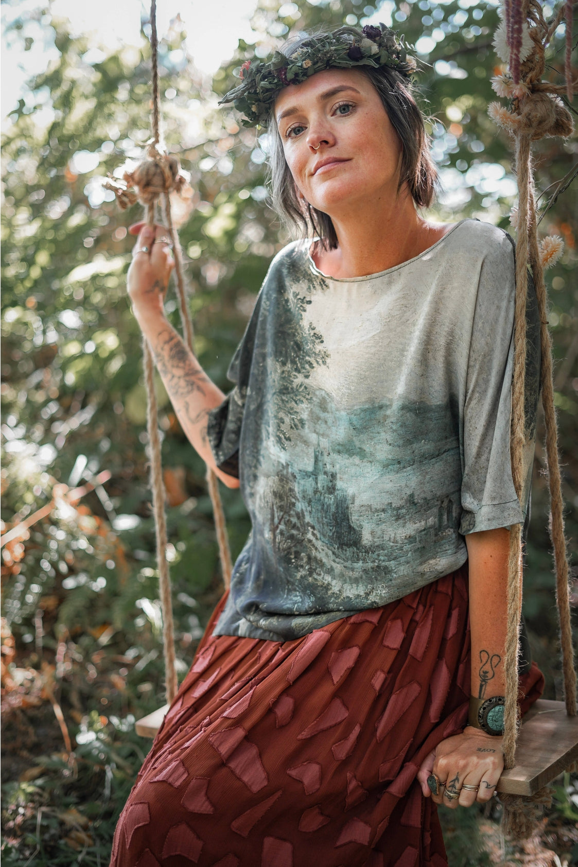 Market Of Stars - ‘Castles in the Air’ Tee Luxe Print Tunic Shirt
