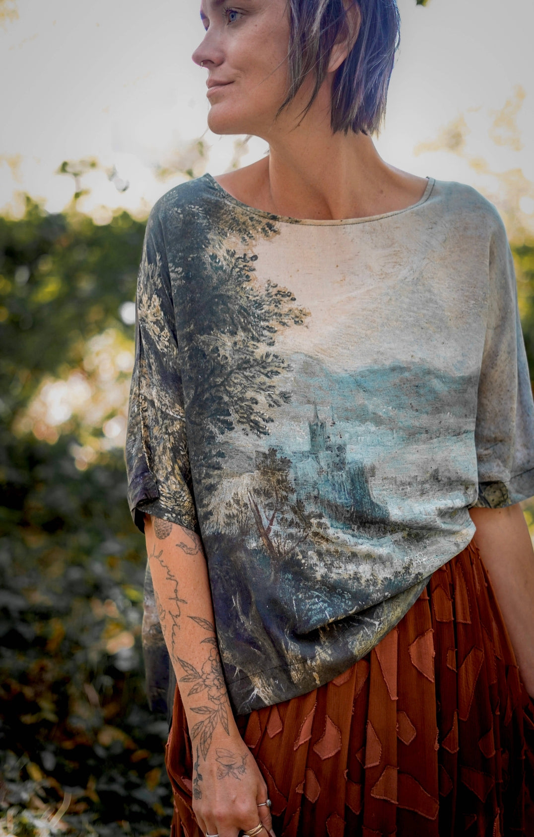 Market Of Stars - ‘Castles in the Air’ Tee Luxe Print Tunic Shirt