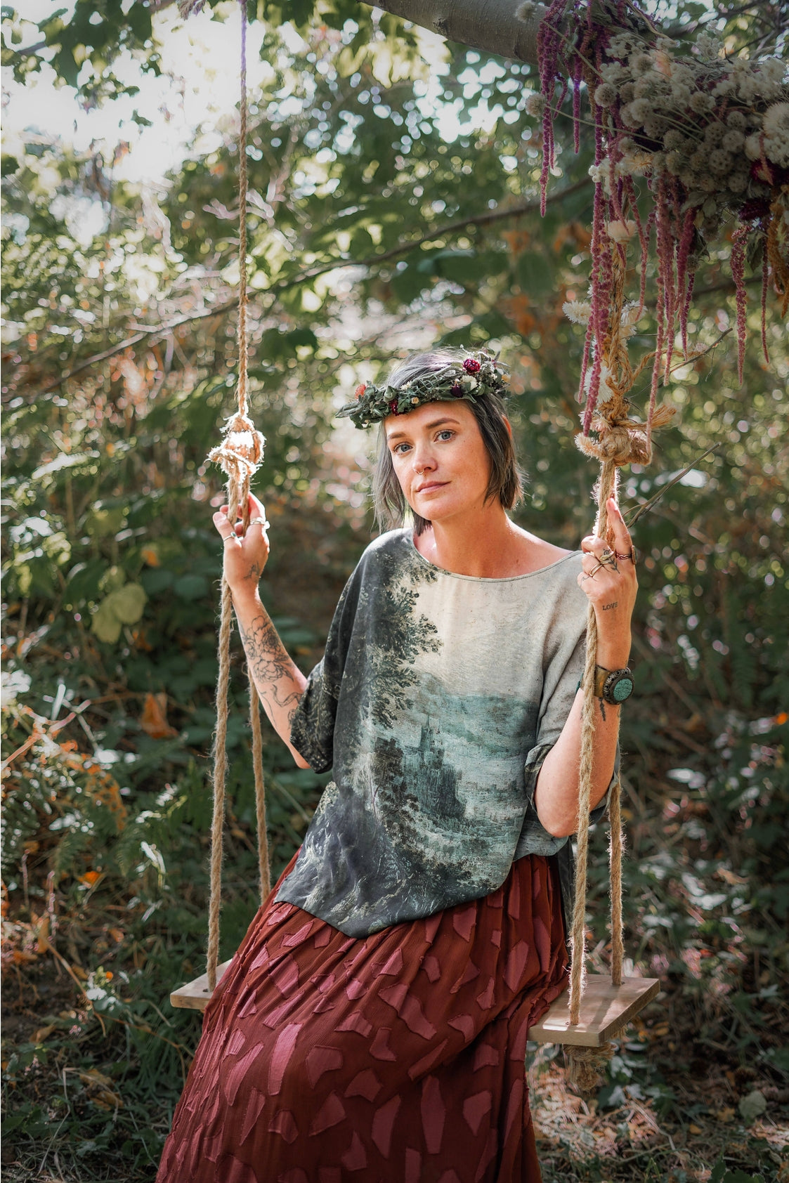 Market Of Stars - ‘Castles in the Air’ Tee Luxe Print Tunic Shirt