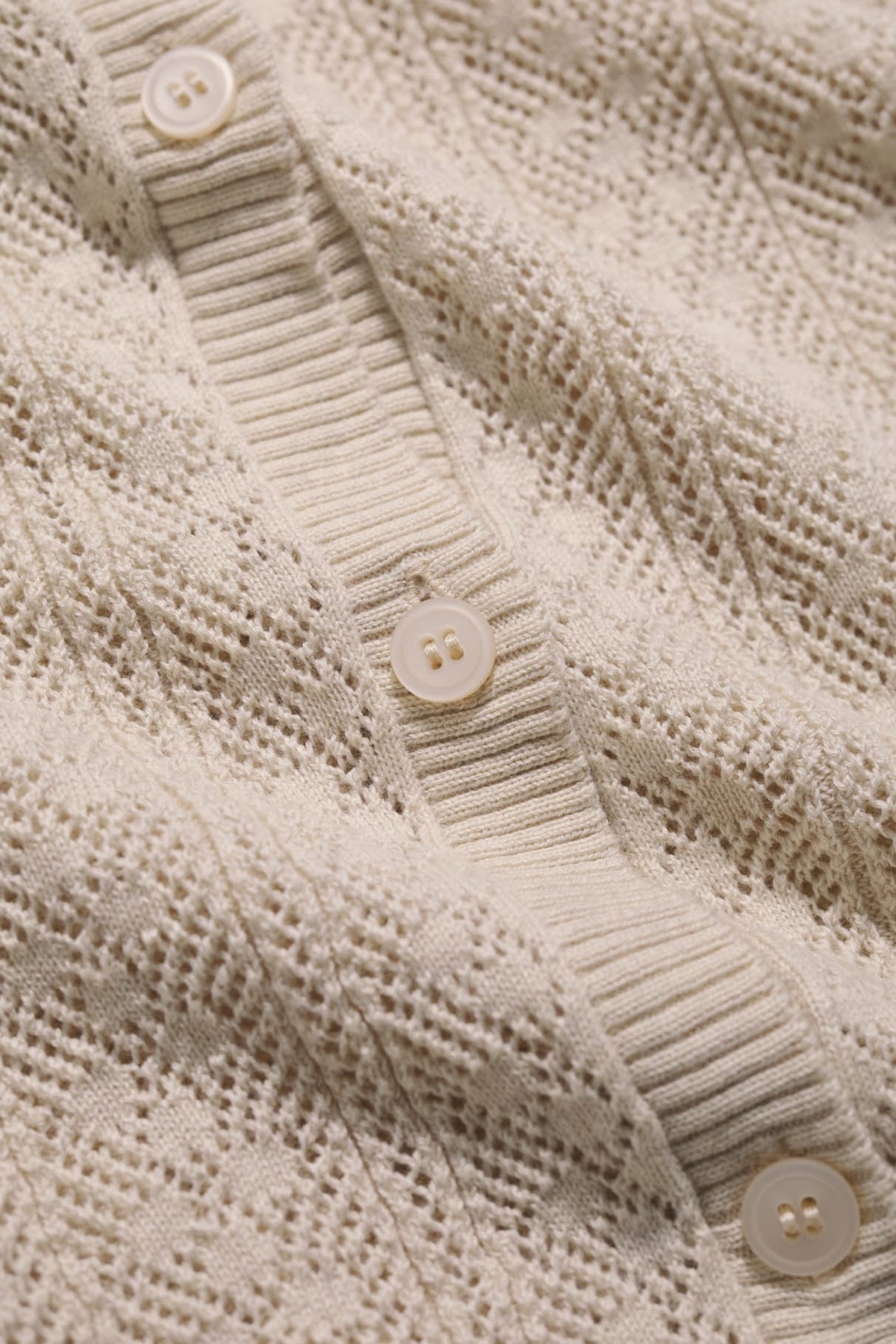 Seasalt Cornwall - Willowing Pointelle - Organic Cotton Cardigan - Chalk