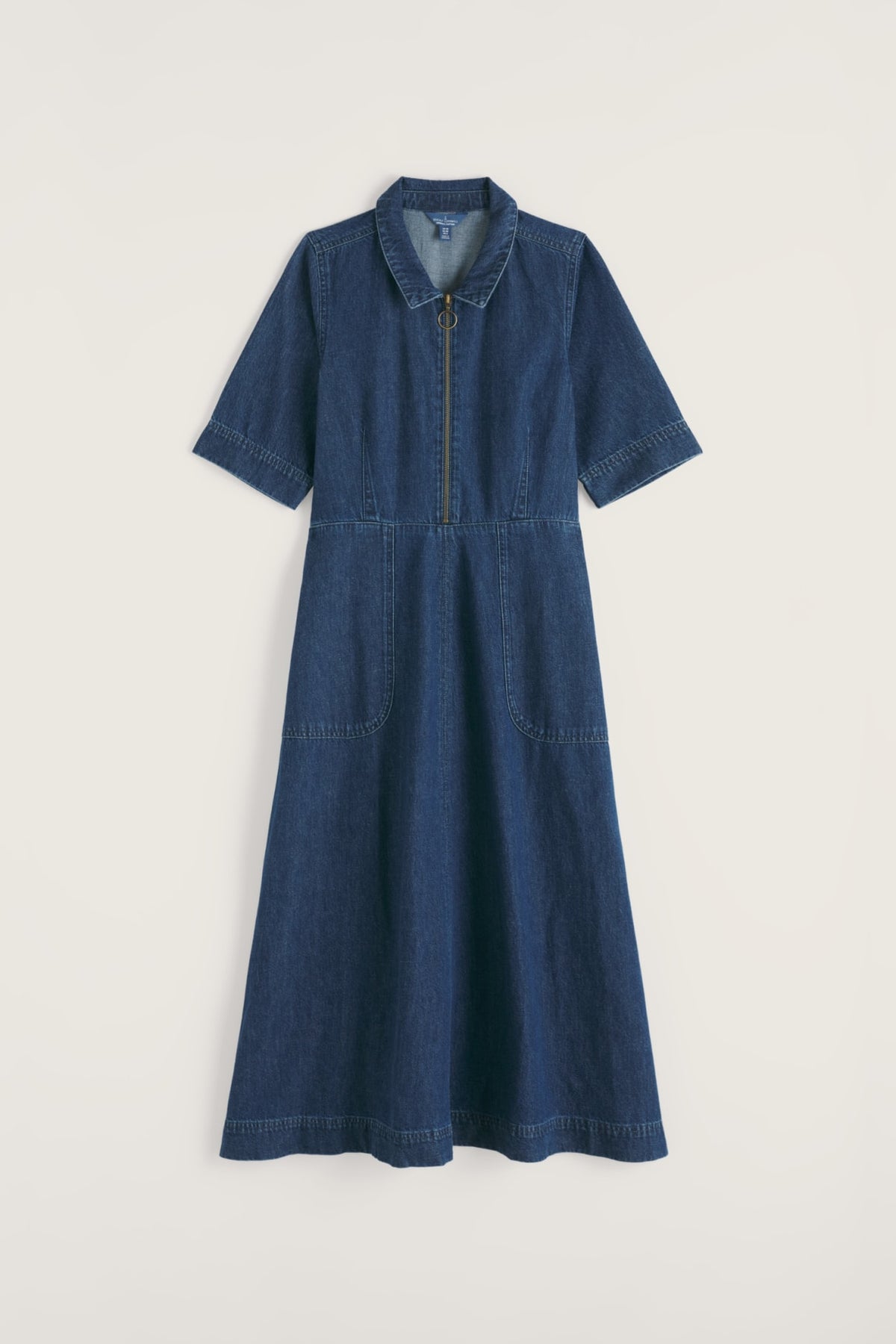 Seasalt Cornwall - Gwenter Denim Midi Dress - Mid Wash
