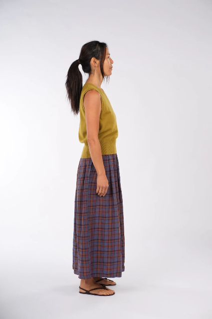 Montaigne - French Linen Plaid Pants -
