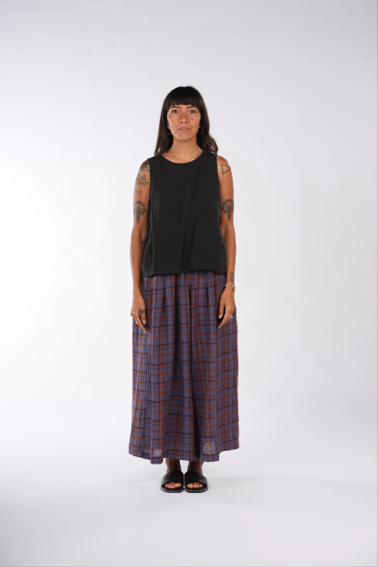 Montaigne - French Linen Plaid Pants -