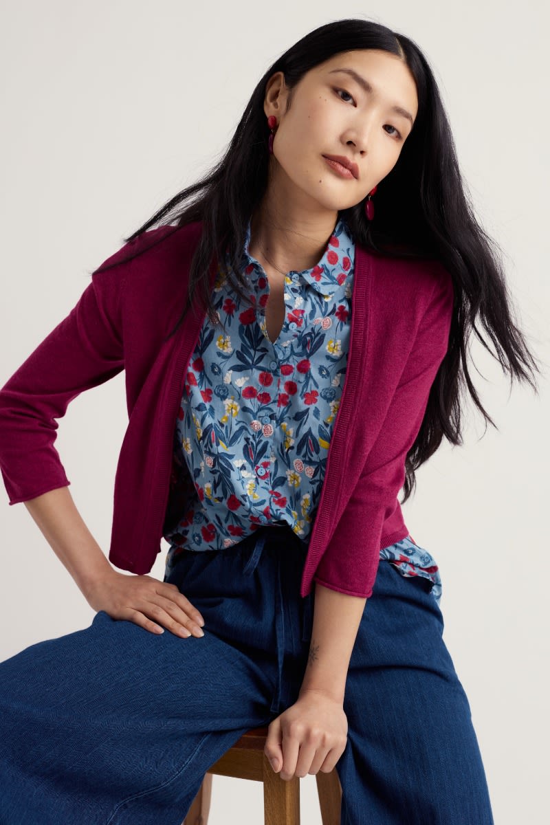 Seasalt Cornwall - Vanessa - Knitted Cardigan in GOTS-Certified Organic Cotton