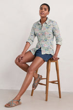 Seasalt Cornwall Larissa Shirt - Meadow Birds Chalk