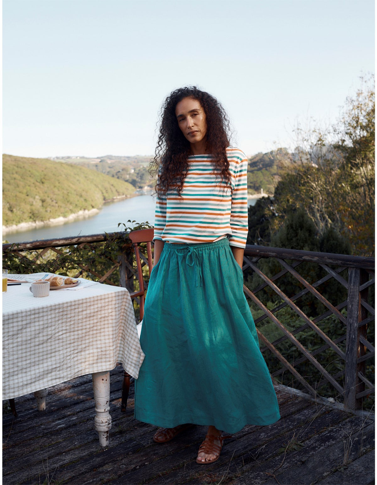 Seasalt Cornwall - Sailor 3/4 Sleeve Top in GOTS-Certified Organic Cotton Jersey