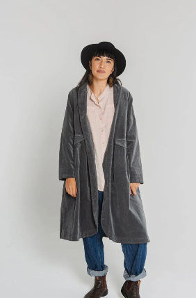 Frederic x Montaigne Pissarro Longline Velvet Coat