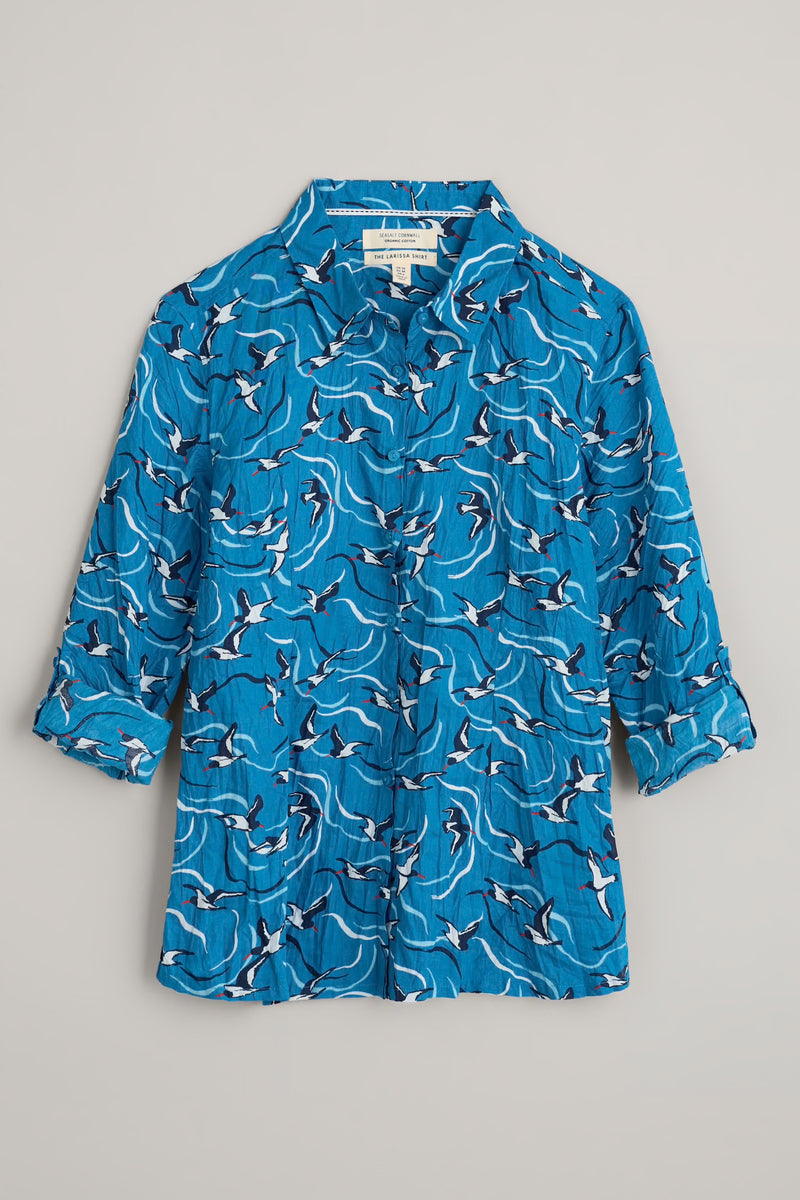 Seasalt Cornwall Larissa Shirt - River Birds Sailboats