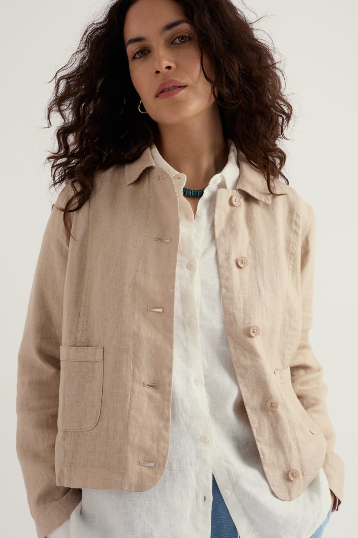 Seasalt Cornwall - Arame - Linen Jacket - Whelk