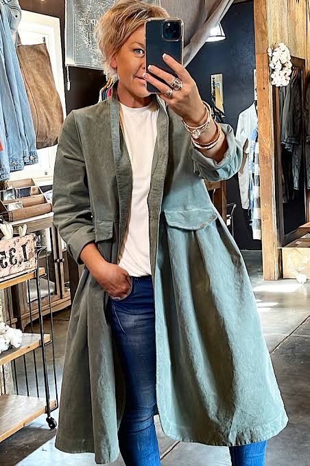 Frederic x Montaigne Pissarro Longline Velvet Coat