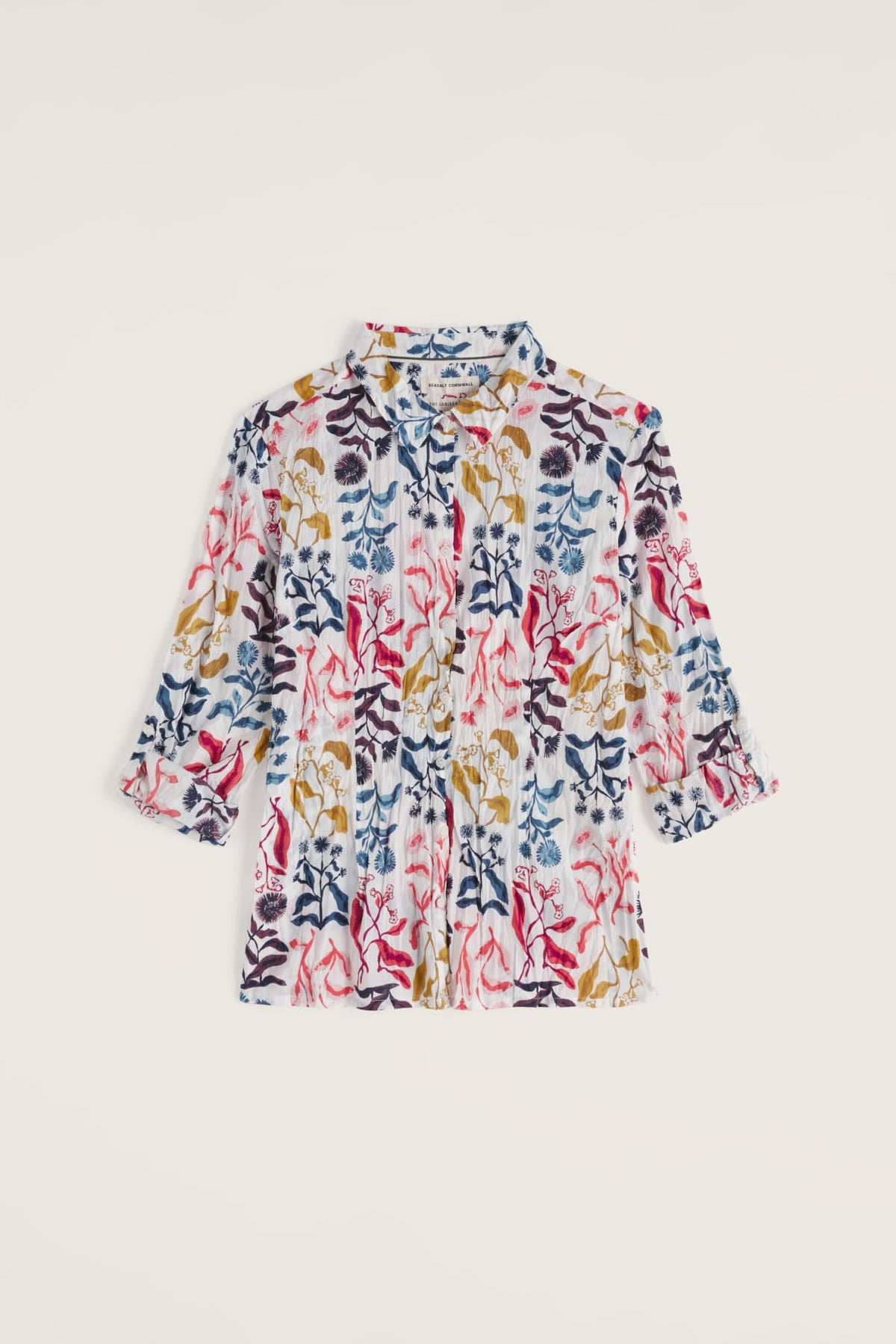 Seasalt Cornwall - Organic Cotton Larissa Shirt - Inky Botanical Chalk