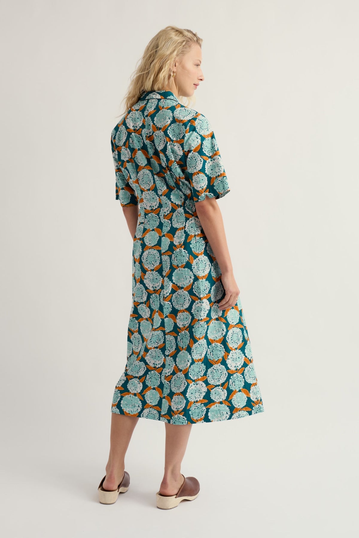 Seasalt. Cornwall - Wild Liquorice - Shirt Dress in GOTS-Certified Organic Cotton - Painted Marigold Dark Wreckage