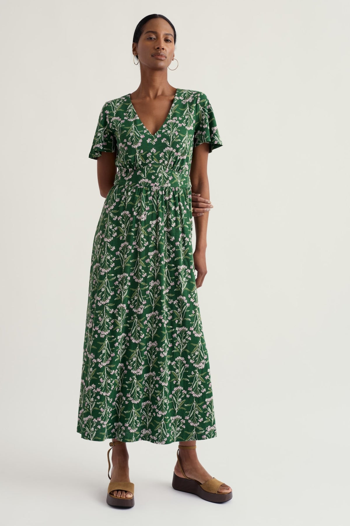 Seasalt Cornwall - Chateaux - Maxi Organic Cotton Dress - Yarrow Study Treetop