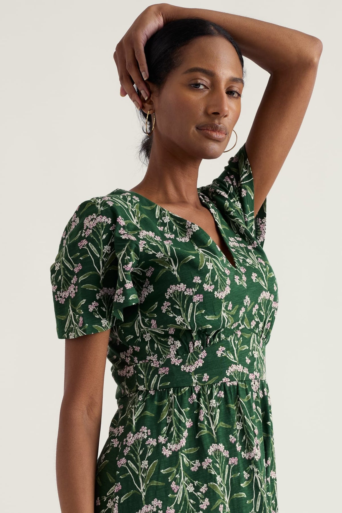 Seasalt Cornwall - Chateaux - Maxi Organic Cotton Dress - Yarrow Study Treetop