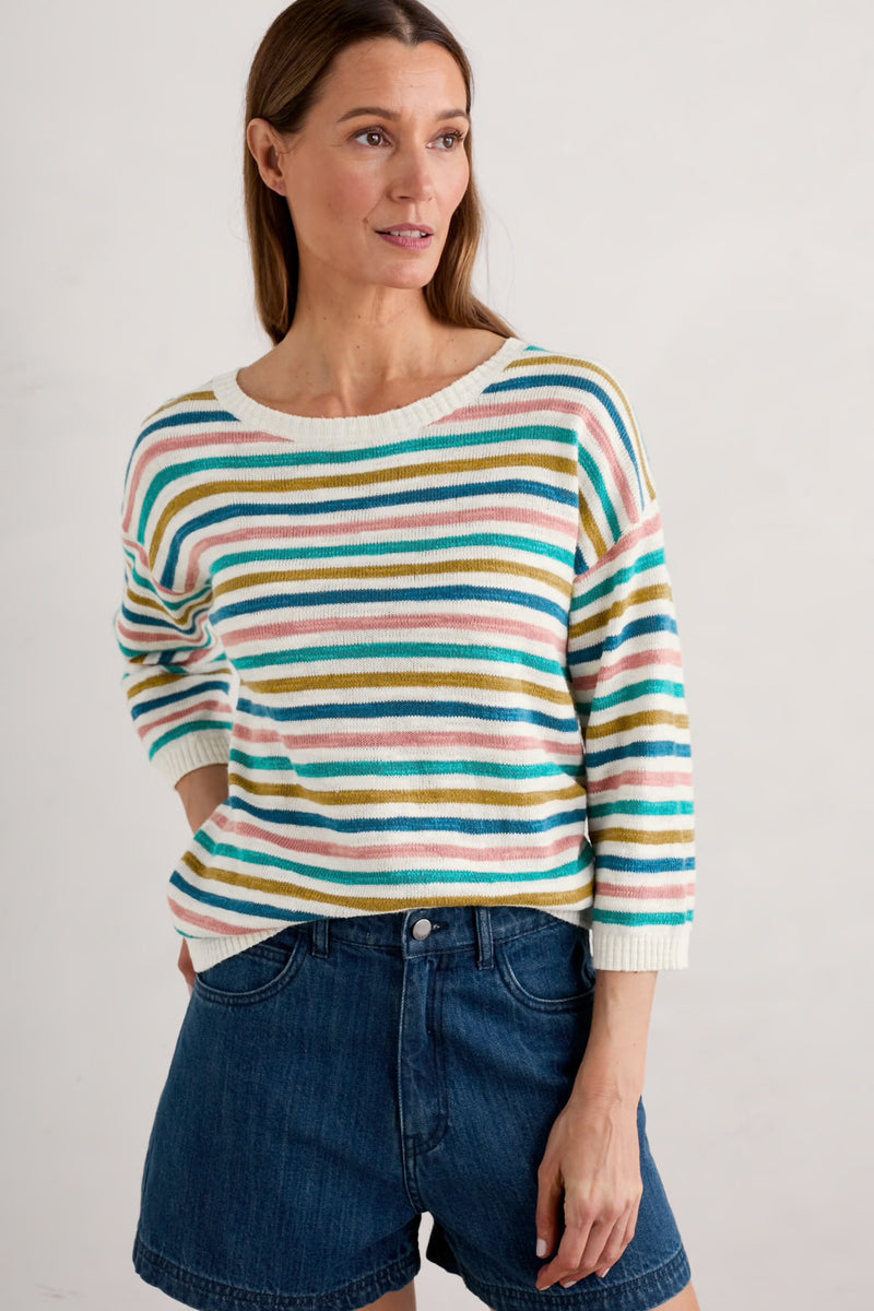 Seasalt Cornwall ‘Knavock’ Jumper - Mini Cornish Helford Multi - LAST - Size 16