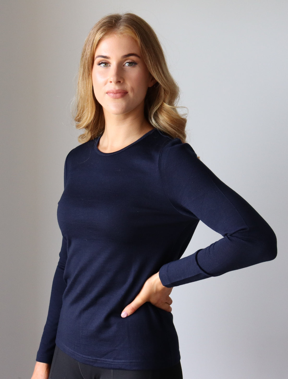 Merino Wool Tops Crew Neck