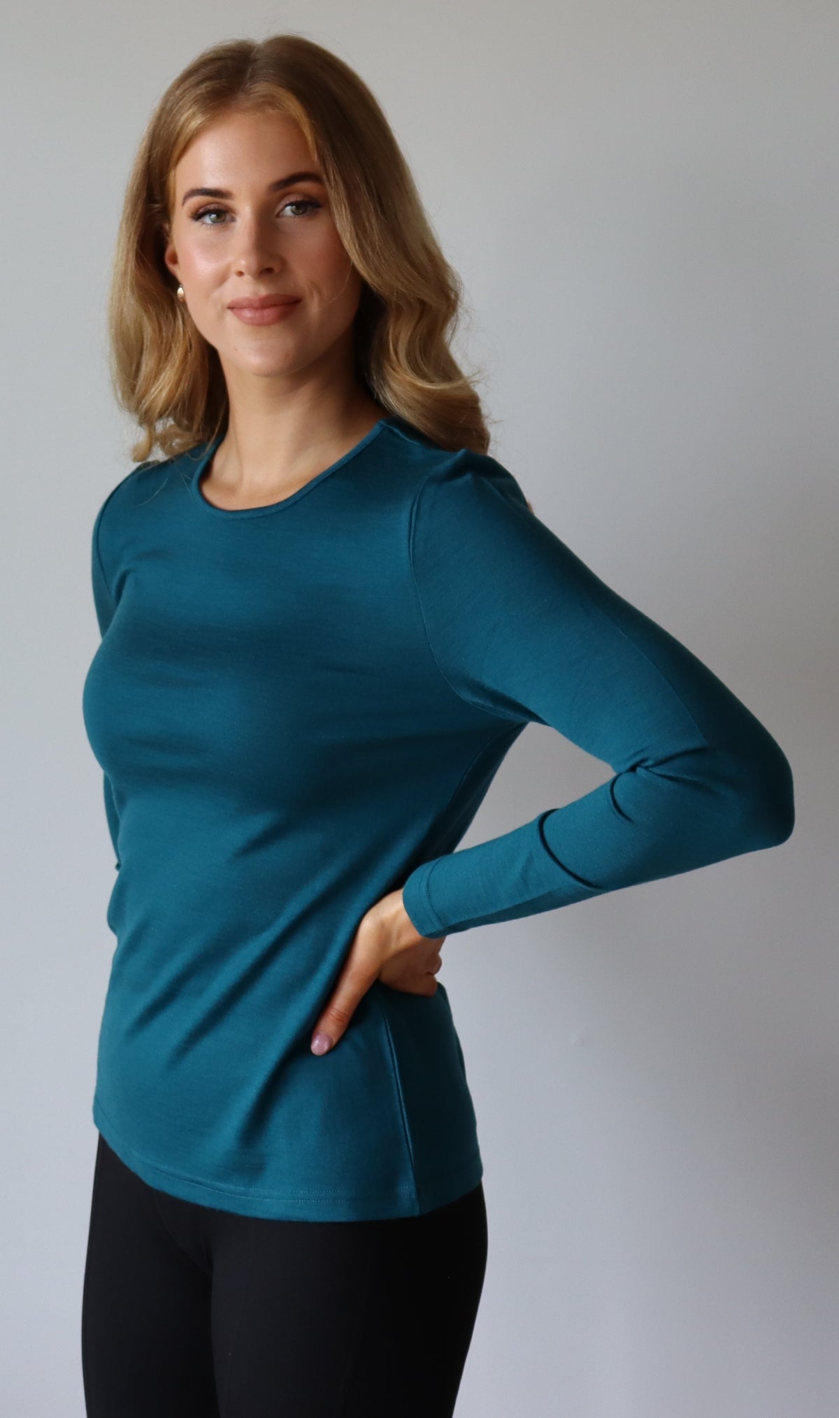 Merino Wool Tops Crew Neck