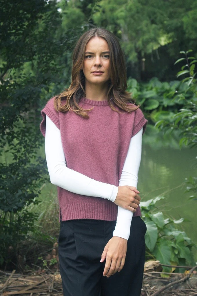 Lothlorian ‘Serene’ Knit Vest Possum Merino - Various Colours