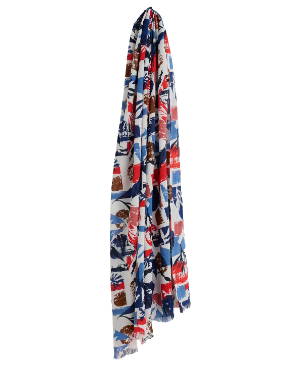 Seasalt Cornwall - Summer Scarf - Marine Forms Chalk