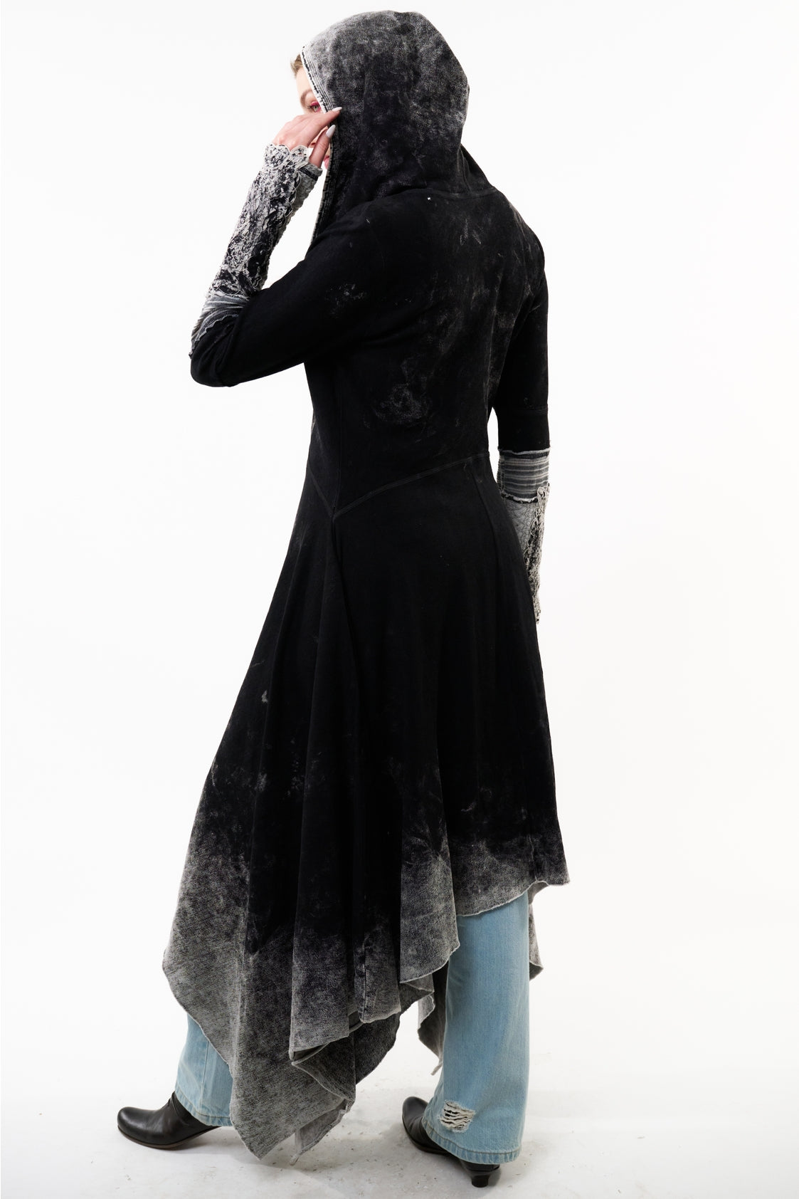 Aratta - Forest Goddess French Terry Coat - Charcoal