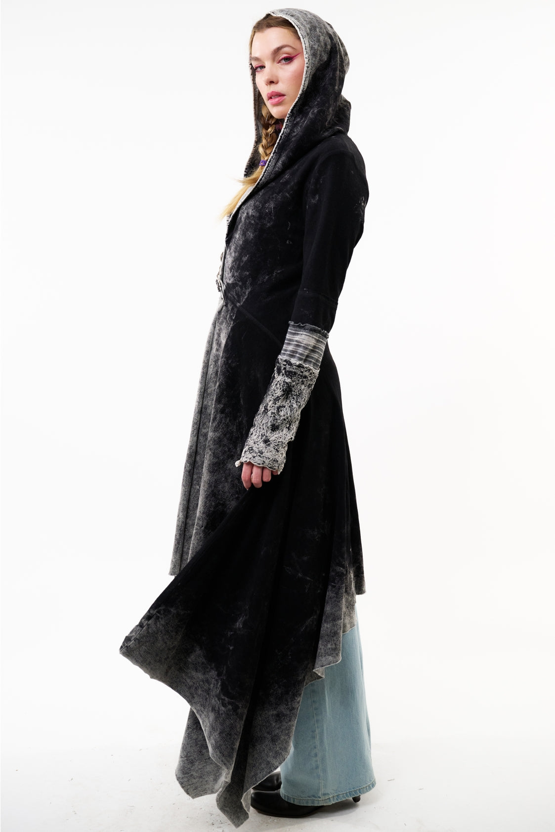 Aratta - Forest Goddess French Terry Coat - Charcoal