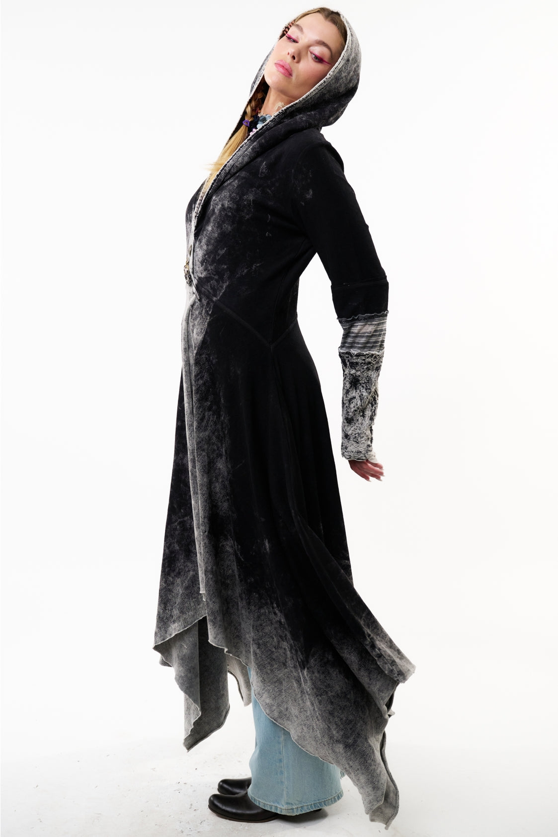 Aratta - Forest Goddess French Terry Coat - Charcoal
