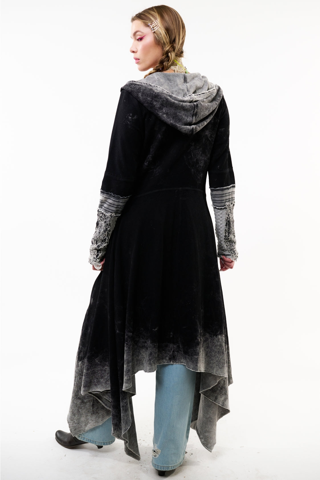 Aratta - Forest Goddess French Terry Coat - Charcoal