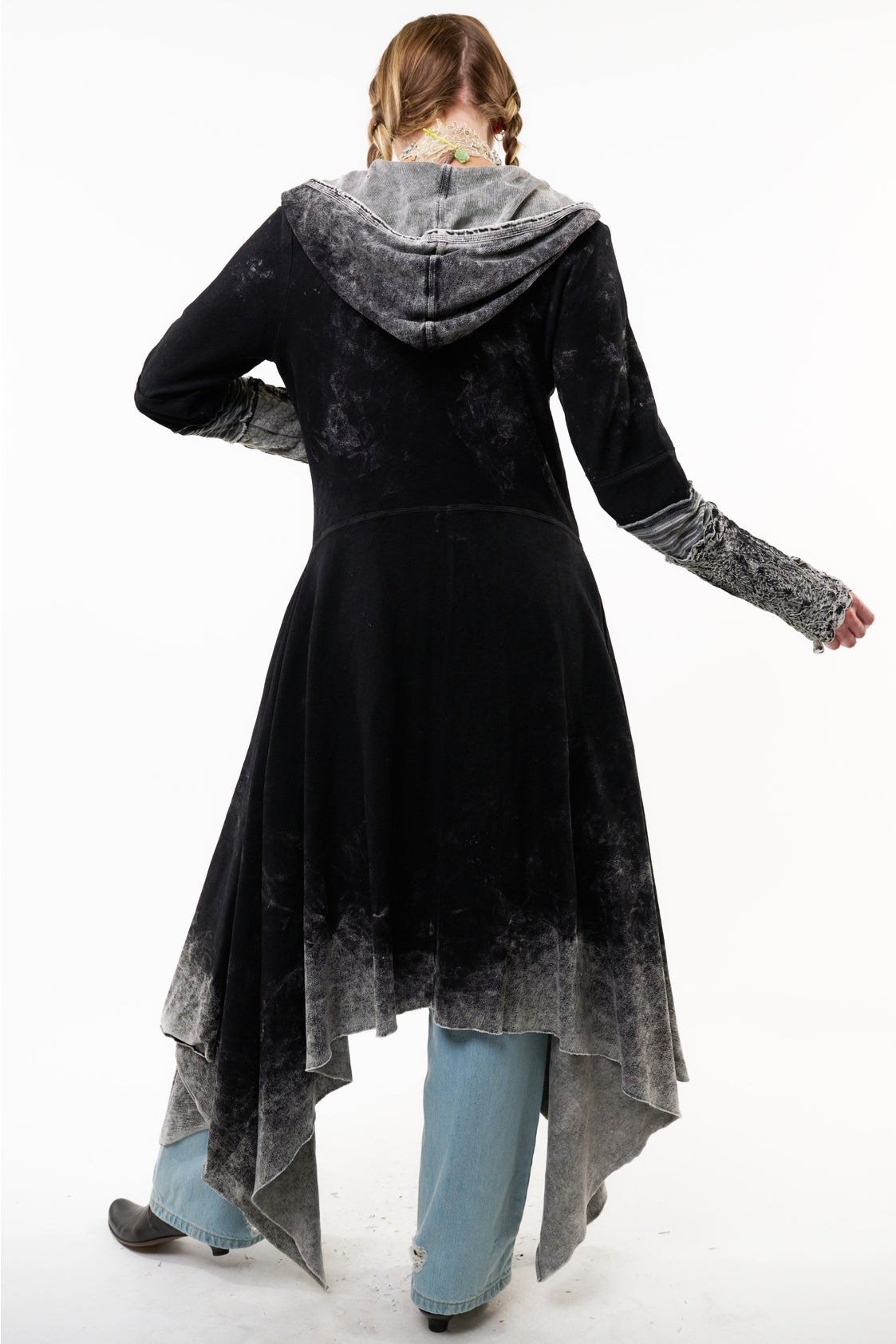 Aratta - Forest Goddess French Terry Coat - Charcoal