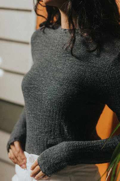 Montaigne - Essential Superfine Lambswool Mock Neck Top 002