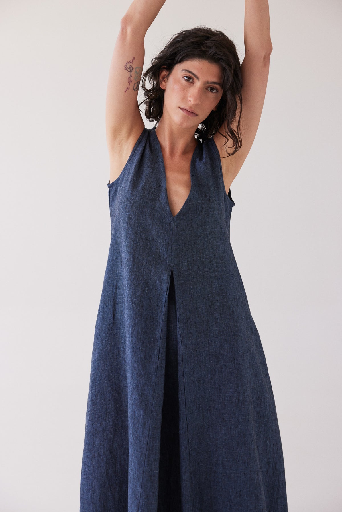 Eva’s Sunday - Albert - Reversible Linen Dress - Navy