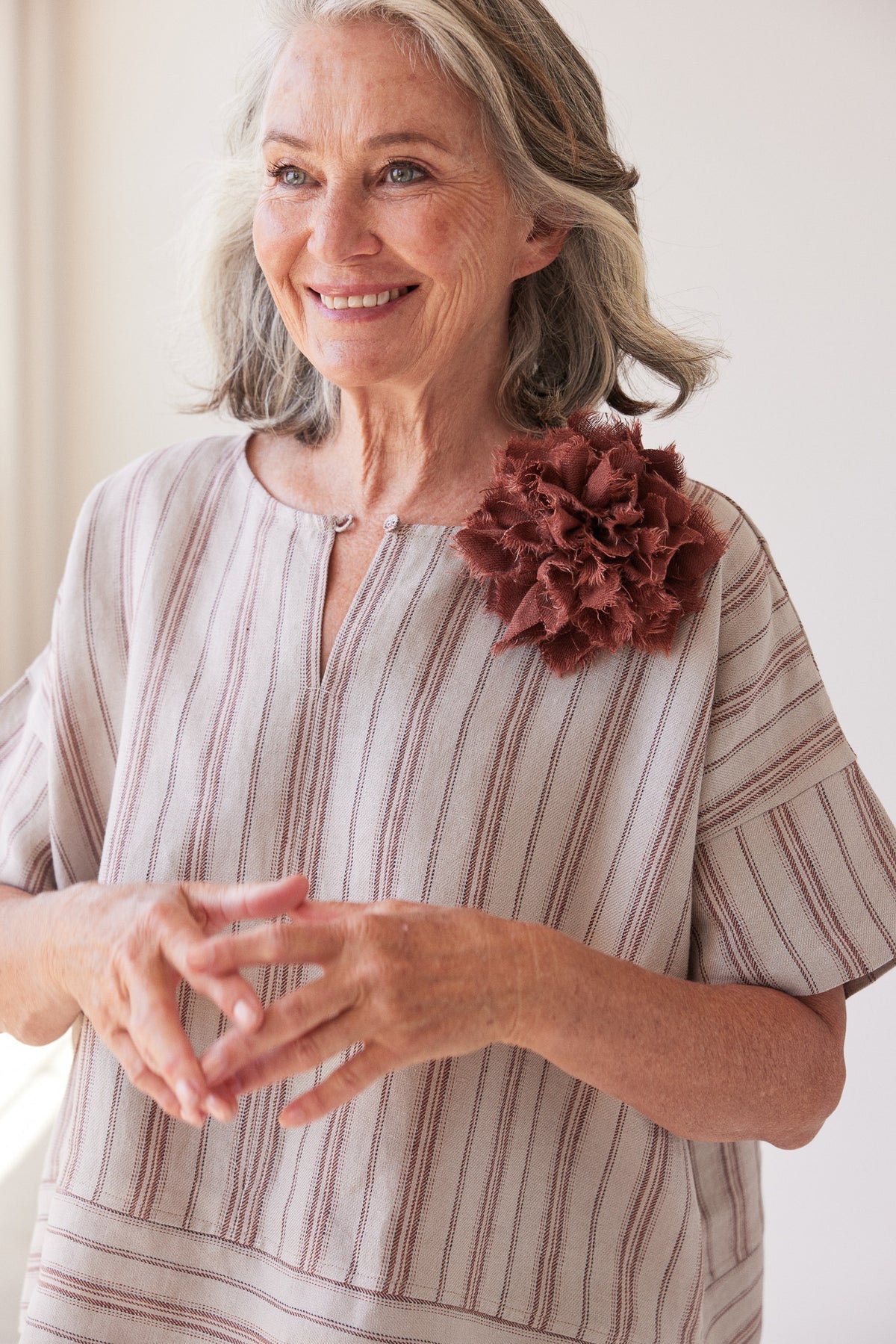 Eva’s Sunday - Handmade Fabric Flower Brooch