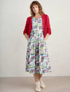 Seasalt Cornwall ‘Belle’ Dress - Floral Postcards Chalk