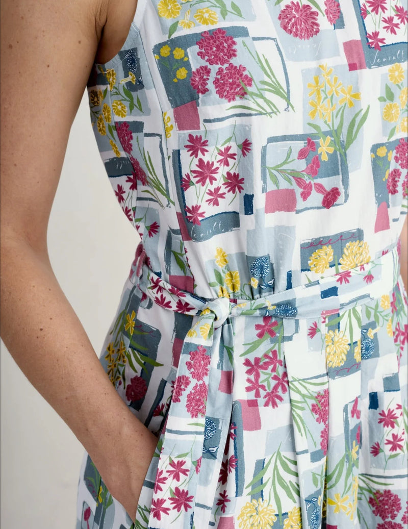 Seasalt Cornwall ‘Belle’ Dress - Floral Postcards Chalk