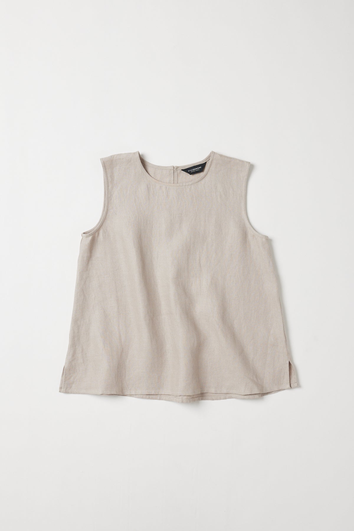 Eva’s Sunday - Mila - Sleeveless Linen Top - Stone