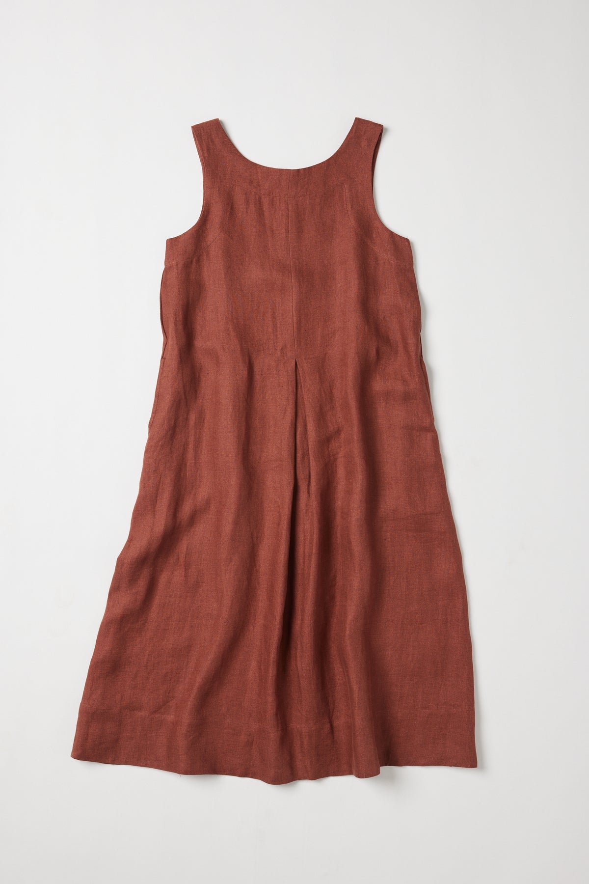 Eva’s Sunday - Paloma - Sleeveless Linen Dress - Brick