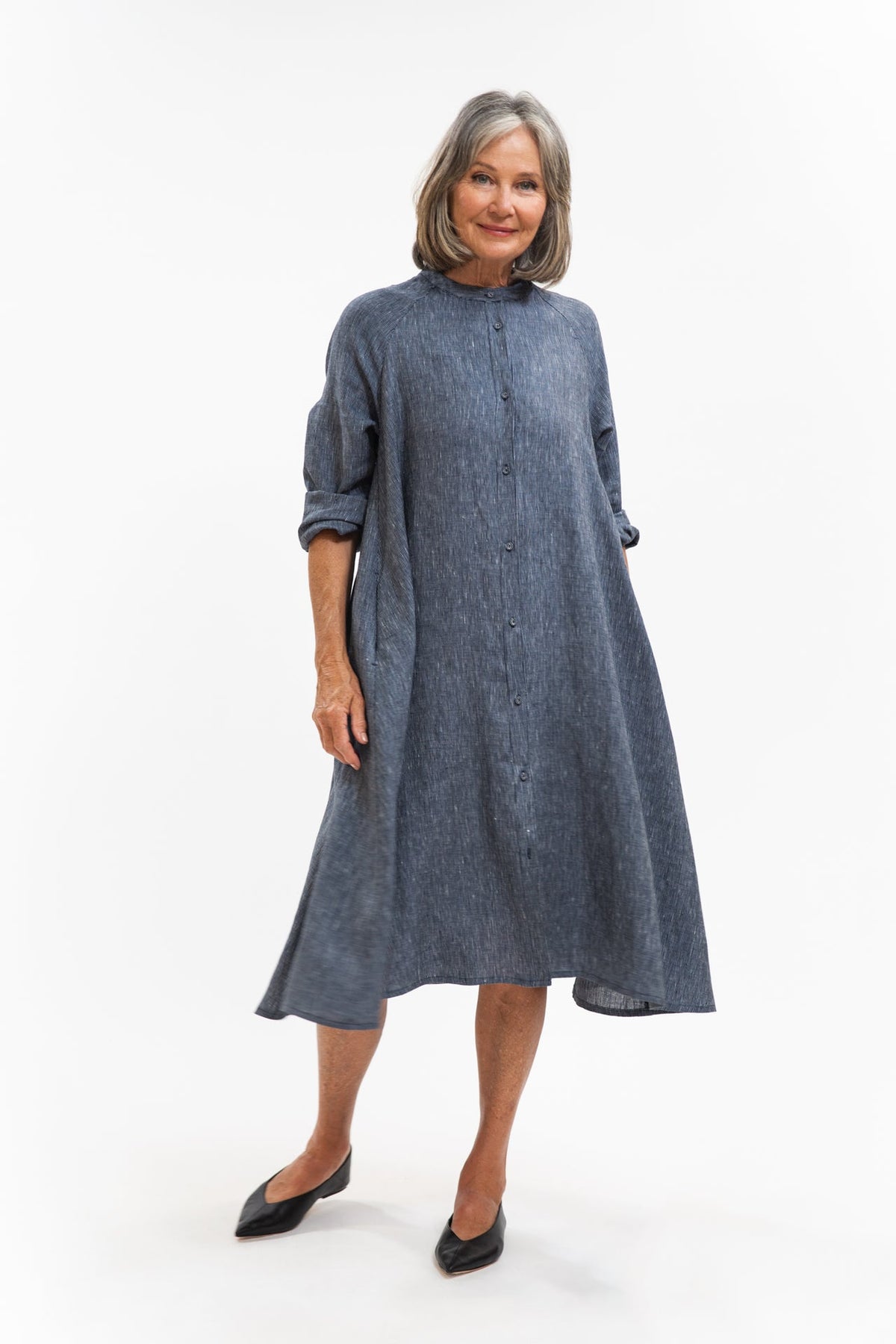 Eva’s Sunday - ‘Roma’ Jacket/Dress - Navy Pinstripe