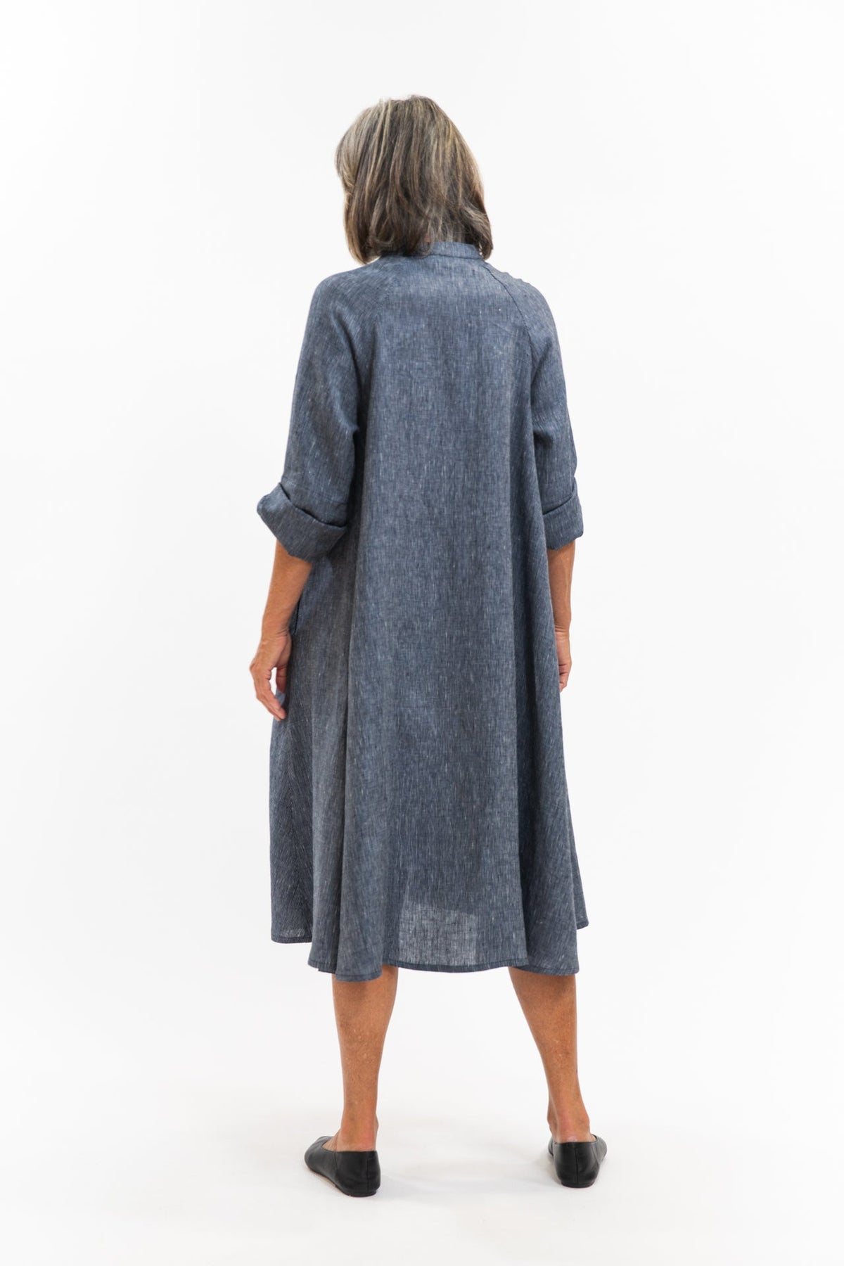 Eva’s Sunday - ‘Roma’ Jacket/Dress - Navy Pinstripe