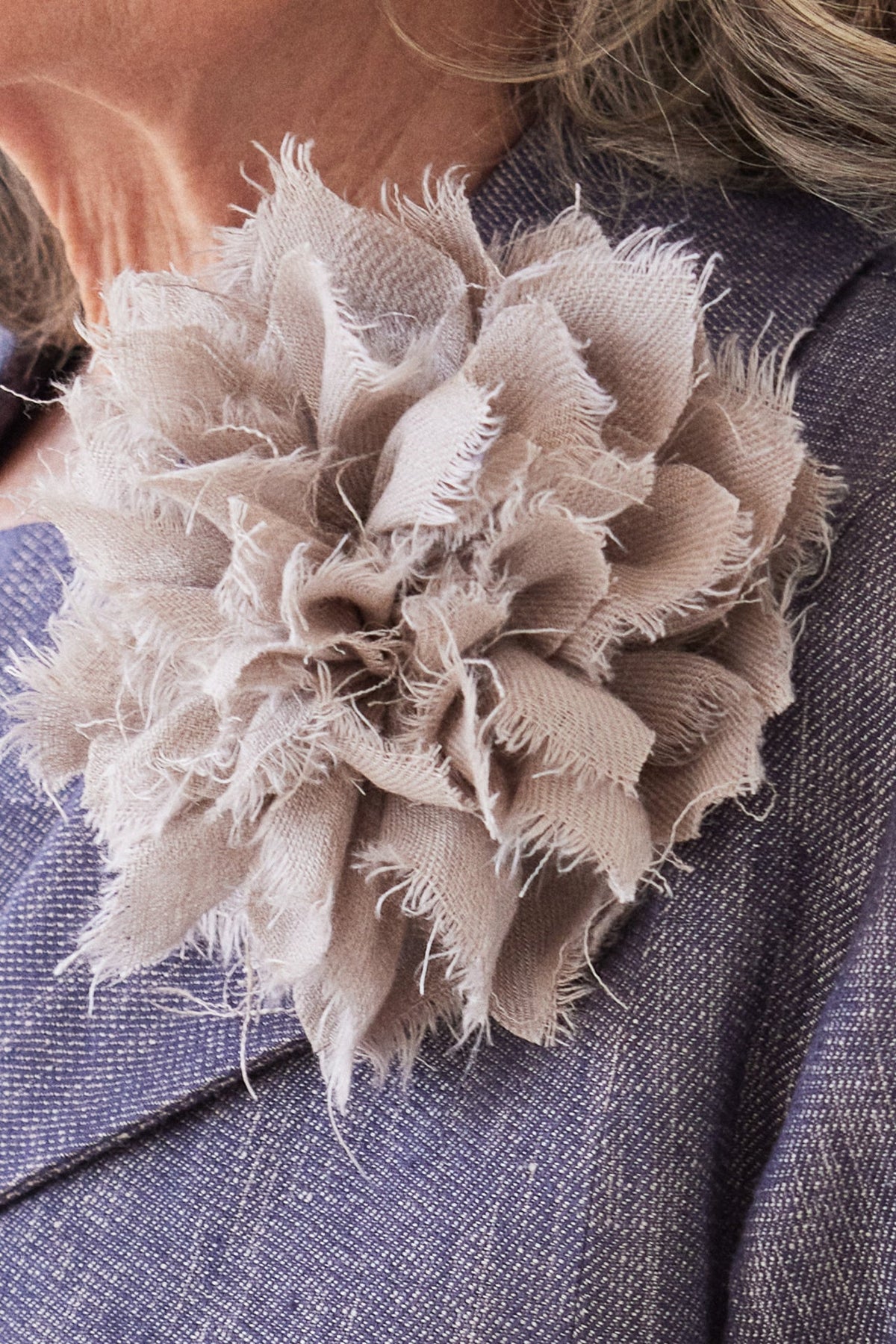 Eva’s Sunday - Handmade Fabric Flower Brooch
