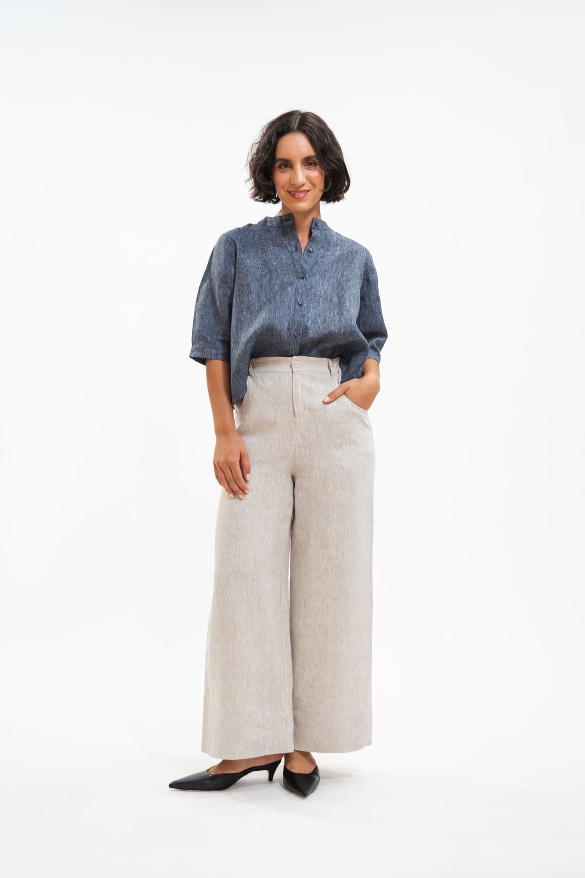 Eva’s Sunday - ‘Bowie’ Linen Pant - Neutral